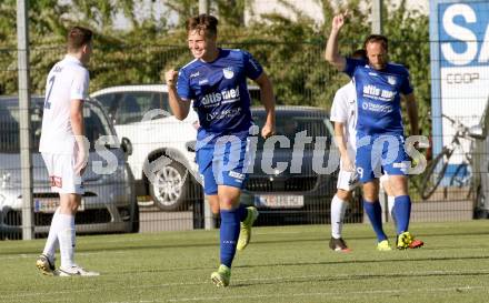 Fussball Kaerntner Liga. SAK gegen Treibach. Torjubel  Fabian Christian Gangl (Treibach). KLagenfurt, am 26.6.2021.
Foto: Kuess
---
pressefotos, pressefotografie, kuess, qs, qspictures, sport, bild, bilder, bilddatenbank