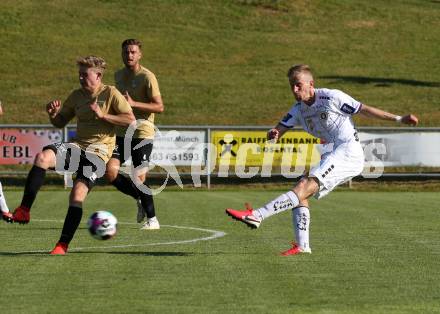 Fussball. Freundschaftsspiel. Koettmannsdorf gegen Austria Klagenfurt.   Lukas Valentin Perdacher (Koettmannsdorf),  Christopher Brian Cvetko  (Klagenfurt). Klagenfurt, am 28.6.2021.
Foto: Kuess
www.qspictures.net
---
pressefotos, pressefotografie, kuess, qs, qspictures, sport, bild, bilder, bilddatenbank