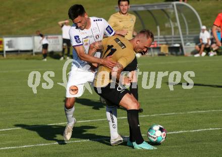 Fussball. Freundschaftsspiel. Koettmannsdorf gegen Austria Klagenfurt.   Aner Mandzic (Koettmannsdorf),  Darijo Pecirep (Klagenfurt). Klagenfurt, am 28.6.2021.
Foto: Kuess
www.qspictures.net
---
pressefotos, pressefotografie, kuess, qs, qspictures, sport, bild, bilder, bilddatenbank