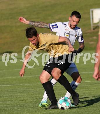 Fussball. Freundschaftsspiel. Koettmannsdorf gegen Austria Klagenfurt.   Fabian Krenn (Koettmannsdorf), Philipp Huetter  (Klagenfurt). Klagenfurt, am 28.6.2021.
Foto: Kuess
www.qspictures.net
---
pressefotos, pressefotografie, kuess, qs, qspictures, sport, bild, bilder, bilddatenbank