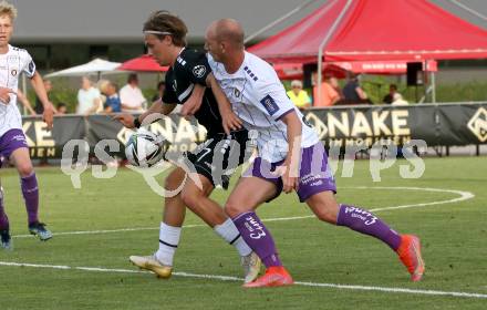 Fussball Testspiel. ASK gegen SK Austria Klagenfurt. Lukas Lausegger (ASK), Nicolas Wimmer (Austria Klagenfurt). Klagenfurt, am 2.7.2021.
Foto: Kuess
---
pressefotos, pressefotografie, kuess, qs, qspictures, sport, bild, bilder, bilddatenbank