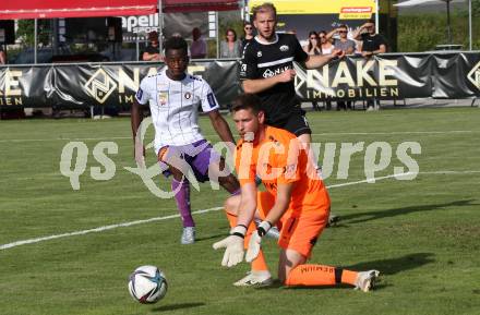 Fussball Testspiel. ASK gegen SK Austria Klagenfurt. Wilhelm Sandner (ASK), Gloire Amanda (Austria Klagenfurt). Klagenfurt, am 2.7.2021.
Foto: Kuess
---
pressefotos, pressefotografie, kuess, qs, qspictures, sport, bild, bilder, bilddatenbank