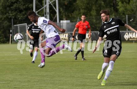 Fussball Testspiel. ASK gegen SK Austria Klagenfurt.  Gloire Amanda (Austria Klagenfurt). Klagenfurt, am 2.7.2021.
Foto: Kuess
---
pressefotos, pressefotografie, kuess, qs, qspictures, sport, bild, bilder, bilddatenbank