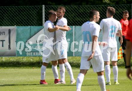Fussball Testspiel. RZ Pellets WAC gegen NK Rijeka.  Torjubel DENIS BUSNJA, ROBERT MURIC (Rijeka). Velden, am 3.7.2021.
Foto: Kuess
www.qspictures.net

---
pressefotos, pressefotografie, kuess, qs, qspictures, sport, bild, bilder, bilddatenbank