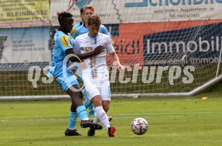 Fussball Testspiel. RZ Pellets WAC gegen NK Rijeka. Cheikhou Dieng, (WAC),  ADRIAN LIBER (Rijeka). Velden, am 3.7.2021.
Foto: Kuess
www.qspictures.net

---
pressefotos, pressefotografie, kuess, qs, qspictures, sport, bild, bilder, bilddatenbank
