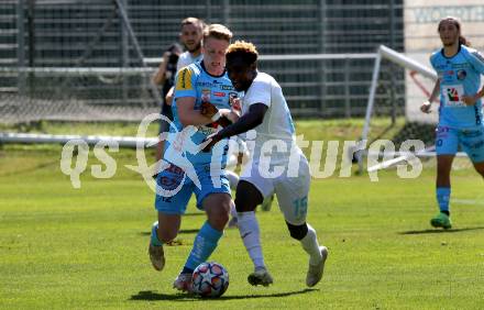 Fussball Testspiel. RZ Pellets WAC gegen NK Rijeka. Kai Stratznig,  (WAC),  ISSAH ABASS (Rijeka). Velden, am 3.7.2021.
Foto: Kuess
www.qspictures.net

---
pressefotos, pressefotografie, kuess, qs, qspictures, sport, bild, bilder, bilddatenbank