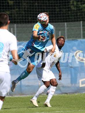 Fussball Testspiel. RZ Pellets WAC gegen NK Rijeka. Dominik Baumgartner, (WAC), ISSAH ABASS (Rijeka). Velden, am 3.7.2021.
Foto: Kuess
www.qspictures.net

---
pressefotos, pressefotografie, kuess, qs, qspictures, sport, bild, bilder, bilddatenbank