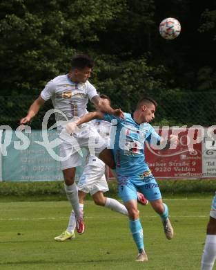 Fussball Testspiel. RZ Pellets WAC gegen NK Rijeka. Dario Vizinger (WAC),  NIKO GALESIC (Rijeka). Velden, am 3.7.2021.
Foto: Kuess
www.qspictures.net

---
pressefotos, pressefotografie, kuess, qs, qspictures, sport, bild, bilder, bilddatenbank