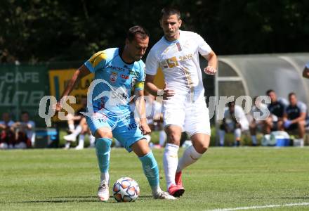 Fussball Testspiel. RZ Pellets WAC gegen NK Rijeka. Michael Liendl, (WAC),  DOMAGOJ PAVICIC (Rijeka). Velden, am 3.7.2021.
Foto: Kuess
www.qspictures.net

---
pressefotos, pressefotografie, kuess, qs, qspictures, sport, bild, bilder, bilddatenbank