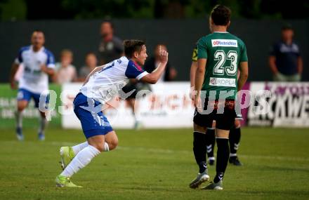 Fussball Regionalliga. SK Treibach gegen Ried Amateure (Junge Wikinger Ried). Torjubel  Fabian Christian Gangl, (Treibach). Treibach, am 23.7.2021.
Foto: Kuess
---
pressefotos, pressefotografie, kuess, qs, qspictures, sport, bild, bilder, bilddatenbank