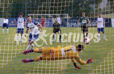 Fussball Regionalliga. SK Treibach gegen Ried Amateure (Junge Wikinger Ried). Kevin Vaschauner,  (Treibach), Patrick Moser  (Ried), Treibach, am 23.7.2021.
Foto: Kuess
---
pressefotos, pressefotografie, kuess, qs, qspictures, sport, bild, bilder, bilddatenbank