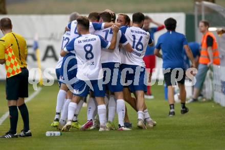Fussball Regionalliga. SK Treibach gegen Ried Amateure (Junge Wikinger Ried). Torjubel   (Treibach). Treibach, am 23.7.2021.
Foto: Kuess
www.qspictures.net
---
pressefotos, pressefotografie, kuess, qs, qspictures, sport, bild, bilder, bilddatenbank