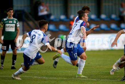 Fussball Regionalliga. SK Treibach gegen Ried Amateure (Junge Wikinger Ried). Torjubel  Fabian Christian Gangl, (Treibach). Treibach, am 23.7.2021.
Foto: Kuess
---
pressefotos, pressefotografie, kuess, qs, qspictures, sport, bild, bilder, bilddatenbank