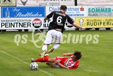 Fussball. Karntner Liga. Gmuend gegen KAC 1909. Philipp Platzer (Gmuend),  Marco Raunegger (KAC). Gmuend, 31.7.2021.
Foto: Kuess
---
pressefotos, pressefotografie, kuess, qs, qspictures, sport, bild, bilder, bilddatenbank