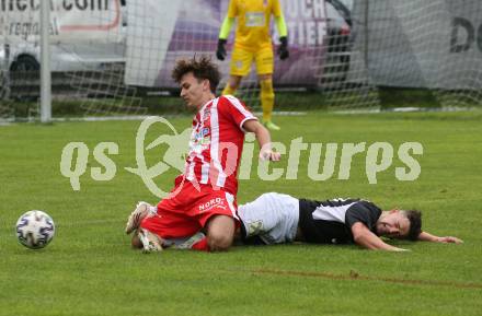 Fussball. Karntner Liga. Gmuend gegen KAC 1909. Philipp Straganz (Gmuend), Nino Martinak  (KAC). Gmuend, 31.7.2021.
Foto: Kuess
---
pressefotos, pressefotografie, kuess, qs, qspictures, sport, bild, bilder, bilddatenbank