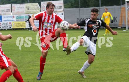 Fussball. Karntner Liga. Gmuend gegen KAC 1909. Philipp Straganz (Gmuend), Walter Auer  (KAC). Gmuend, 31.7.2021.
Foto: Kuess
---
pressefotos, pressefotografie, kuess, qs, qspictures, sport, bild, bilder, bilddatenbank