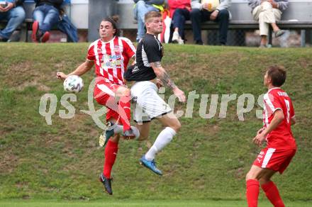 Fussball. Karntner Liga. Gmuend gegen KAC 1909. Domenik Steiner (Gmuend),  Patrick Legner (KAC). Gmuend, 31.7.2021.
Foto: Kuess
---
pressefotos, pressefotografie, kuess, qs, qspictures, sport, bild, bilder, bilddatenbank