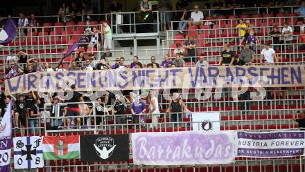 Fussball. Bundesliga. SK Austria Klagenfurt gegen TSV Hartberg.   Fans (Klagenfurt). Klagenfurt, am 7.8.2021.
Foto: Kuess
www.qspictures.net
---
pressefotos, pressefotografie, kuess, qs, qspictures, sport, bild, bilder, bilddatenbank