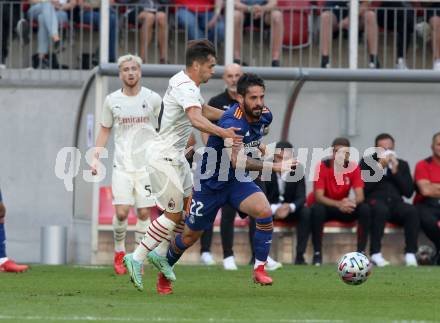 Fussball. Testspiel. Real Madrid gegen AC Milan. Francisco Roman Alarcon Suarez (Real Madrid), Diaz Brahim (AC Milan). Klagenfurt Woerthersee Stadion, am 8.8.2021.
Foto: Kuess
www.qspictures.net
---
pressefotos, pressefotografie, kuess, qs, qspictures, sport, bild, bilder, bilddatenbank
