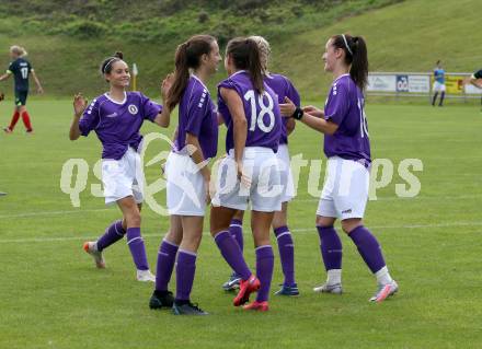 Frauenfussball. Kaerntner Frauen Liga. SK Austria Klagenfurt gegen SG ATUS Ferlach/DSG Ferlach. Torjubel   (Klagenfurt). Koettmannsdorf, am 8.8.2021.
Foto: Kuess
www.qspictures.net
---
pressefotos, pressefotografie, kuess, qs, qspictures, sport, bild, bilder, bilddatenbank