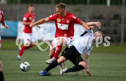 Fussball Regionalliga. SV Spittal gegen Gurten. Adnan Hajdarevic (Spittal),  Jakob Kreuzer (Gurten). Spittal, 6.8.2021.
Fotos: Kuess
---
pressefotos, pressefotografie, kuess, qs, qspictures, sport, bild, bilder, bilddatenbank