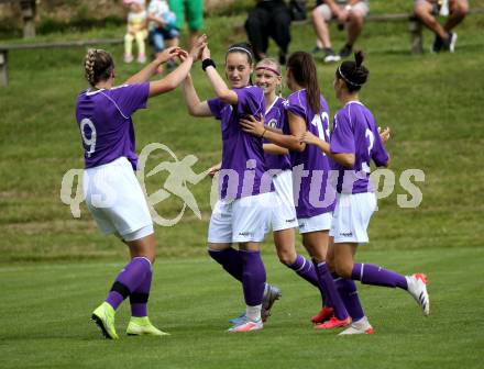 Frauenfussball. Kaerntner Frauen Liga. SK Austria Klagenfurt gegen SG ATUS Ferlach/DSG Ferlach.  Torjubel  (Klagenfurt). Koettmannsdorf, am 8.8.2021.
Foto: Kuess
www.qspictures.net
---
pressefotos, pressefotografie, kuess, qs, qspictures, sport, bild, bilder, bilddatenbank