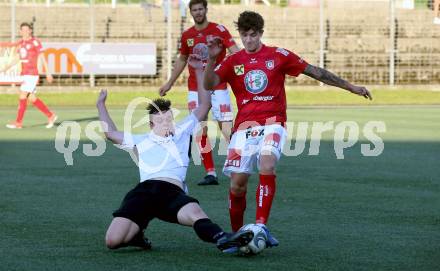 Fussball Regionalliga. SV Spittal gegen Gurten. Florian Pingist (Spittal),  Dominic Bauer (Gurten). Spittal, 6.8.2021.
Fotos: Kuess
---
pressefotos, pressefotografie, kuess, qs, qspictures, sport, bild, bilder, bilddatenbank