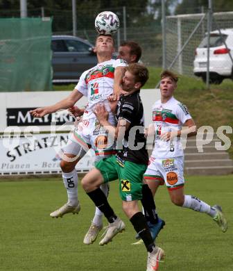 Fussball Regionalliga. WAC Amateure gegen FC Gleisdorf 09. Adis Jasic (WAC),   Rene Radl, Joerg Wagnes  (Gleisdorf). St. Andrae, am 14.8.2021.
Foto: Kuess
www.qspictures.net
---
pressefotos, pressefotografie, kuess, qs, qspictures, sport, bild, bilder, bilddatenbank