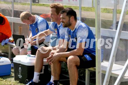 Fussball Regionalliga. WAC Amateure gegen FC Gleisdorf 09. Co-Trainer Nemanja Rnic, Christian Dobnik (WAC). St. Andrae, am 14.8.2021.
Foto: Kuess
---
pressefotos, pressefotografie, kuess, qs, qspictures, sport, bild, bilder, bilddatenbank