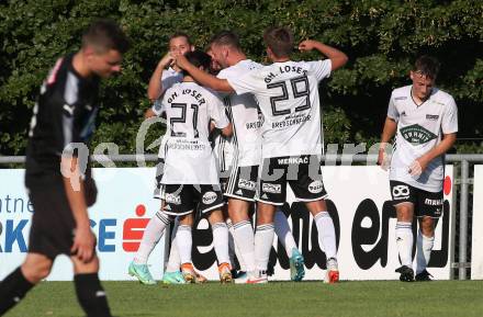 Fussball Kaerntner Liga. Bleiburg gegen St. Michael/Bl.. Torjubel (St. Michael/Bl.). Bleiburg, am 14.8.2021.
Foto: Kuess
---
pressefotos, pressefotografie, kuess, qs, qspictures, sport, bild, bilder, bilddatenbank