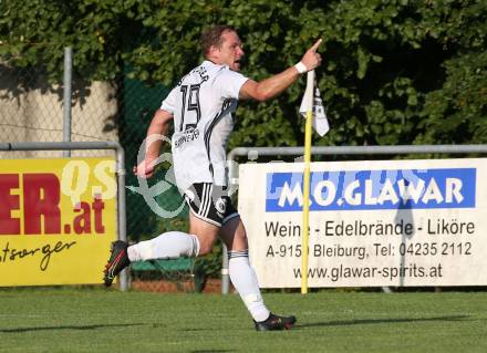 Fussball Kaerntner Liga. Bleiburg gegen St. Michael/Bl.. Torjubel  Georg Woschitz,  (St. Michael/Bl.). Bleiburg, am 14.8.2021.
Foto: Kuess
www.qspictures.net
---
pressefotos, pressefotografie, kuess, qs, qspictures, sport, bild, bilder, bilddatenbank