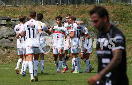 Fussball Regionalliga. WAC Amateure gegen FC Gleisdorf 09. Torjubel  Marcel Holzer (WAC). St. Andrae, am 14.8.2021.
Foto: Kuess
---
pressefotos, pressefotografie, kuess, qs, qspictures, sport, bild, bilder, bilddatenbank