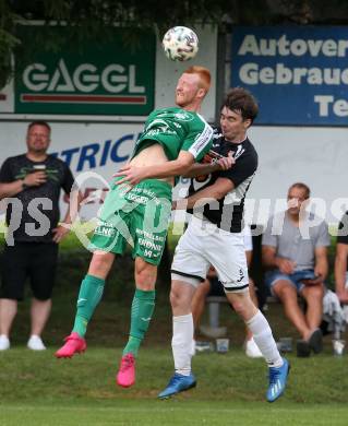 Fussball. Kaerntner Liga. Gmuend gegen Lendorf.  Christian Preiml (Gmuend), Christian Wernisch  (Lendorf). Gmuend, am 21.8.2021.
Foto: Kuess
www.qspictures.net
---
pressefotos, pressefotografie, kuess, qs, qspictures, sport, bild, bilder, bilddatenbank