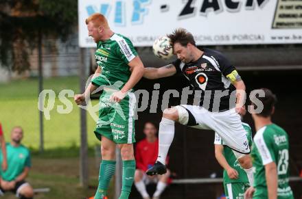 Fussball. Kaerntner Liga. Gmuend gegen Lendorf.  Udo Gasser (Gmuend),   Christian Wernisch (Lendorf). Gmuend, am 21.8.2021.
Foto: Kuess
www.qspictures.net
---
pressefotos, pressefotografie, kuess, qs, qspictures, sport, bild, bilder, bilddatenbank