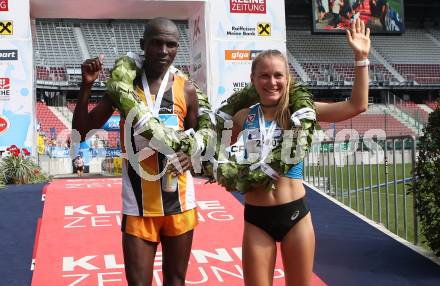Kaernten laeuft.  James Mburugu, Julia Mayer. Velden, am 22.8.2021.
Foto: Kuess
---
pressefotos, pressefotografie, kuess, qs, qspictures, sport, bild, bilder, bilddatenbank