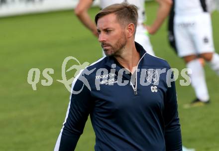 Fussball Kaerntner Liga. St. Andrae/WAC Juniors gegen Feldkirchen.  Trainer Christoph Jakob Cemernjak  (St. Andrae). St. Andrae, am 27.8.2021.
Foto: Kuess
---
pressefotos, pressefotografie, kuess, qs, qspictures, sport, bild, bilder, bilddatenbank