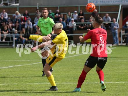 Fussball. 1. KLasse B. Maria Gail gegen Rothenthurn. Dario Drmac (Maria Gail),  Fabian Einspieler (Rothenthurn). Maria Gail, am 29.8.2021.
Foto: Kuess
---
pressefotos, pressefotografie, kuess, qs, qspictures, sport, bild, bilder, bilddatenbank
