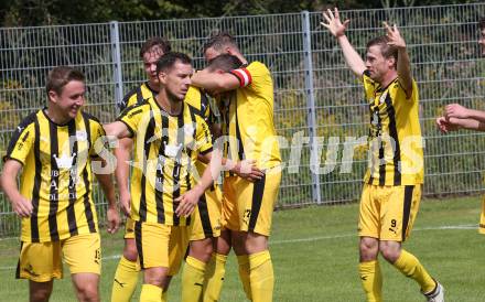 Fussball. 1. KLasse B. Maria Gail gegen Rothenthurn. Torjubel  (Rothenthurn). Maria Gail, am 29.8.2021.
Foto: Kuess
---
pressefotos, pressefotografie, kuess, qs, qspictures, sport, bild, bilder, bilddatenbank