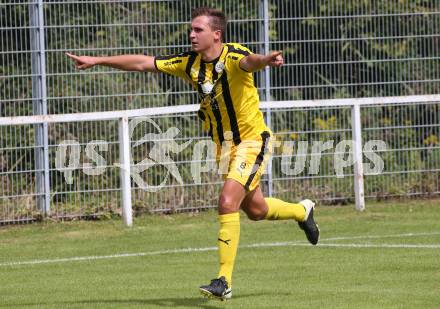 Fussball. 1. KLasse B. Maria Gail gegen Rothenthurn. Torjubel Mario Mihajlovic  (Rothenthurn). Maria Gail, am 29.8.2021.
Foto: Kuess
---
pressefotos, pressefotografie, kuess, qs, qspictures, sport, bild, bilder, bilddatenbank