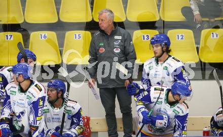 Eishockey Testspiel. EC Grand Immo VSV gegen HK Nitra.  Trainer Rob Daum (VSV). Villach, am 31.8.2021.
Foto: Kuess
www.qspictures.net
---
pressefotos, pressefotografie, kuess, qs, qspictures, sport, bild, bilder, bilddatenbank
