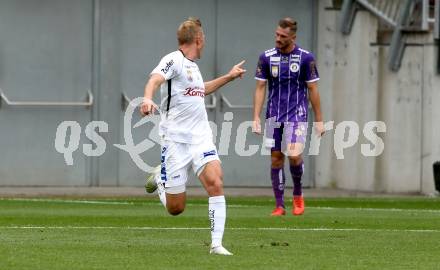 Fussball. Bundesliga. SK Austria Klagenfurt gegen  LASK. Torjubel Thomas Goiginger (LASK). Klagenfurt, am 19.9.2021.
Foto: Kuess
www.qspictures.net
---
pressefotos, pressefotografie, kuess, qs, qspictures, sport, bild, bilder, bilddatenbank