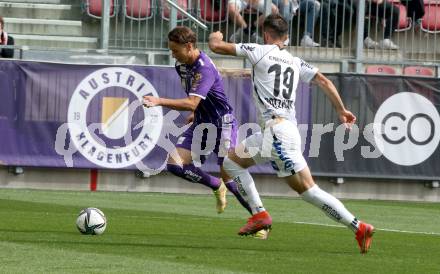 Fussball. Bundesliga. SK Austria Klagenfurt gegen  LASK.  Alex Timossi Andersson,  (Klagenfurt), Marvin Potzmann (LASK). Klagenfurt, am 19.9.2021.
Foto: Kuess
www.qspictures.net
---
pressefotos, pressefotografie, kuess, qs, qspictures, sport, bild, bilder, bilddatenbank