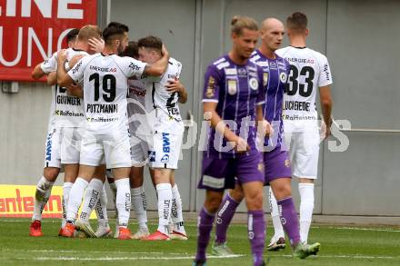 Fussball. Bundesliga. SK Austria Klagenfurt gegen  LASK.  Torjubel  (LASK). Klagenfurt, am 19.9.2021.
Foto: Kuess
www.qspictures.net
---
pressefotos, pressefotografie, kuess, qs, qspictures, sport, bild, bilder, bilddatenbank