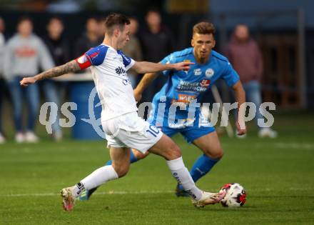 Fussball OEFB Cup. Treibach gegen FAC Wien. Kevin Vaschauner   (Treibach),  Christian Bubalovic (FAC). Treibach, am 21.9.2021.
Foto: Kuess
---
pressefotos, pressefotografie, kuess, qs, qspictures, sport, bild, bilder, bilddatenbank