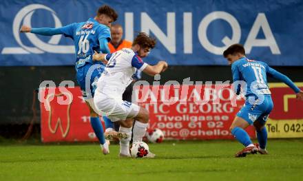 Fussball OEFB Cup. Treibach gegen FAC Wien. Moritz Leitner  (Treibach),    David Ungar, Thomas Komornyik (FAC). Treibach, am 21.9.2021.
Foto: Kuess
---
pressefotos, pressefotografie, kuess, qs, qspictures, sport, bild, bilder, bilddatenbank