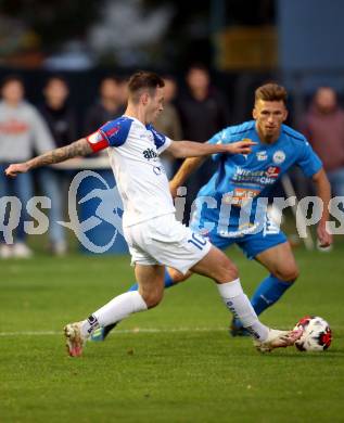 Fussball OEFB Cup. Treibach gegen FAC Wien. Kevin Vaschauner   (Treibach),  Christian Bubalovic (FAC). Treibach, am 21.9.2021.
Foto: Kuess
---
pressefotos, pressefotografie, kuess, qs, qspictures, sport, bild, bilder, bilddatenbank