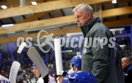 EBEL. Eishockey Bundesliga. VSV gegen HC Pustertal Woelfe.  Trainer Rob Daum (VSV). Villach, am 24.9.2021.
Foto: Kuess
www.qspictures.net
---
pressefotos, pressefotografie, kuess, qs, qspictures, sport, bild, bilder, bilddatenbank