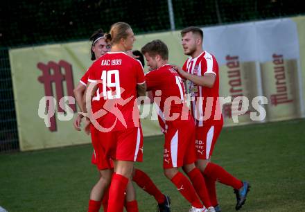 Fussball. Kaerntner Liga. KAC 1909 gegen Feldkirchen SV.  Torjubel Danijel Jovic (KAC). Klagenfurt, am 25.9.2021.
Foto: Kuess
www.qspictures.net
---
pressefotos, pressefotografie, kuess, qs, qspictures, sport, bild, bilder, bilddatenbank