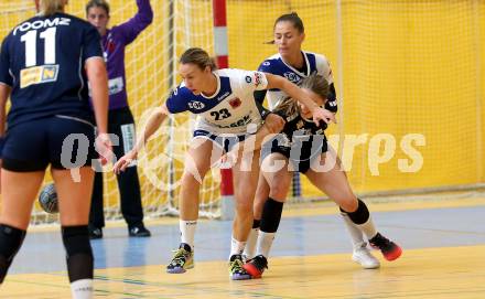 Handball. Bundesliga. Frauen.  	SC witasek Ferlach/Feldkirchen gegen roomz JAGS WV.  Prevendar Dorotea  (Ferlach), Gander Kim   (roomz JAGS WV). Ferlach, 25.9.2021.
Foto: Kuess
---
pressefotos, pressefotografie, kuess, qs, qspictures, sport, bild, bilder, bilddatenbank