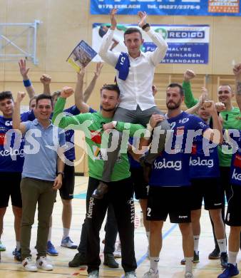 Handball. SC Kelag Ferlach gegen Sparkasse Schwaz Handball Tirol.   Verabschiedung Izudin Mujanovic. Ferlach, am 25.9.2021. 
Foto: Kuess
---
pressefotos, pressefotografie, kuess, qs, qspictures, sport, bild, bilder, bilddatenbank
